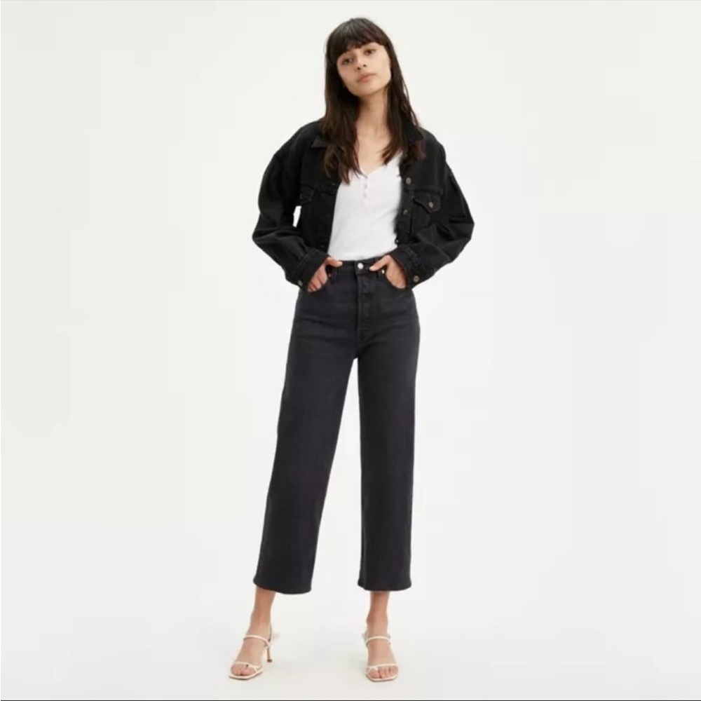 Levi's Black Wide Leg Jeans
